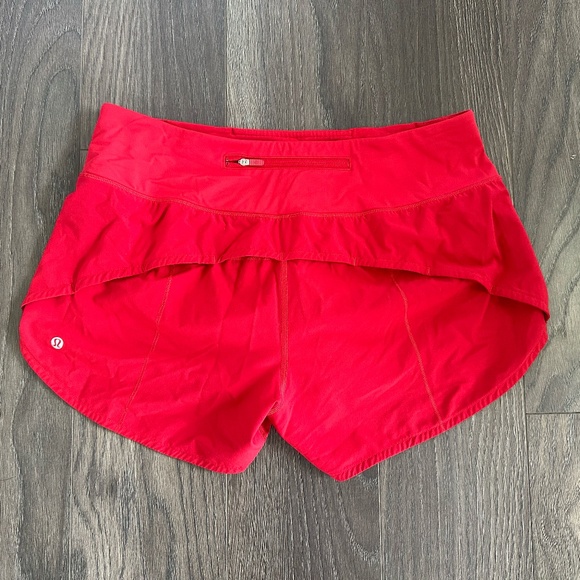 LULULEMON SPEED UP SHORT LONG - SIZE 10 - DARK RED 4" - Picture 3 of 4